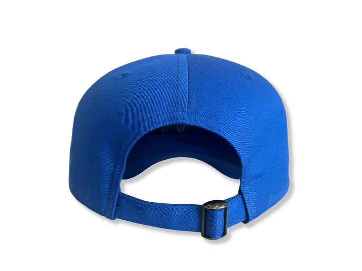 Stylish Blue Broqui hat featuring the iconic Coquí symbol in Black, inspired by Puerto Rican heritage.