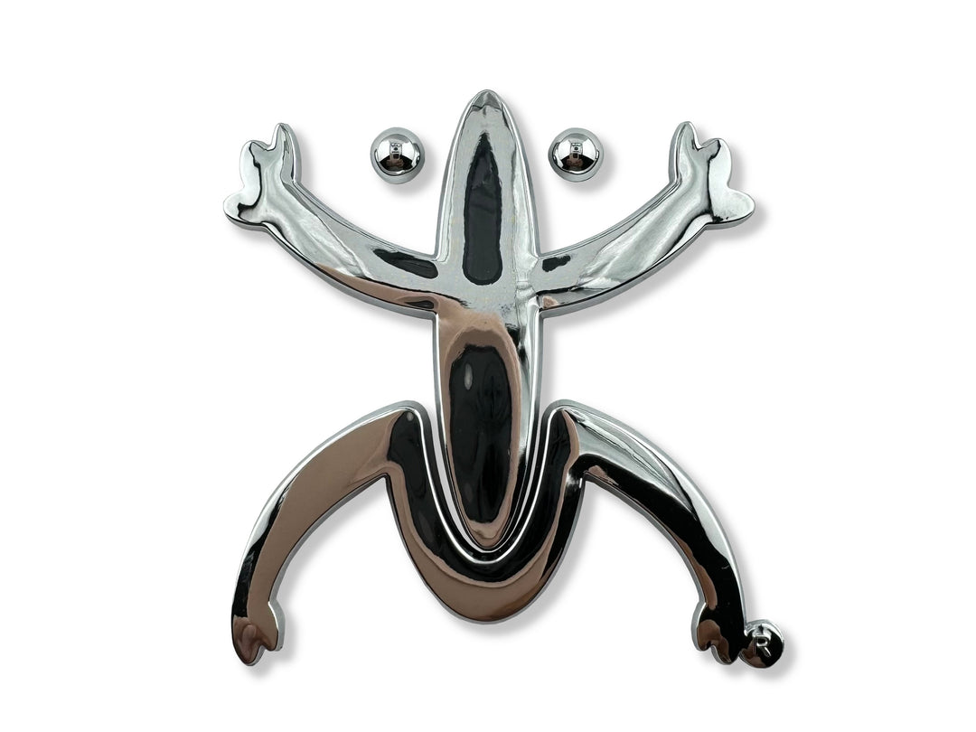 Unique Silver Broqui emblem showcasing the iconic Coquí symbol, representing Puerto Rican culture.